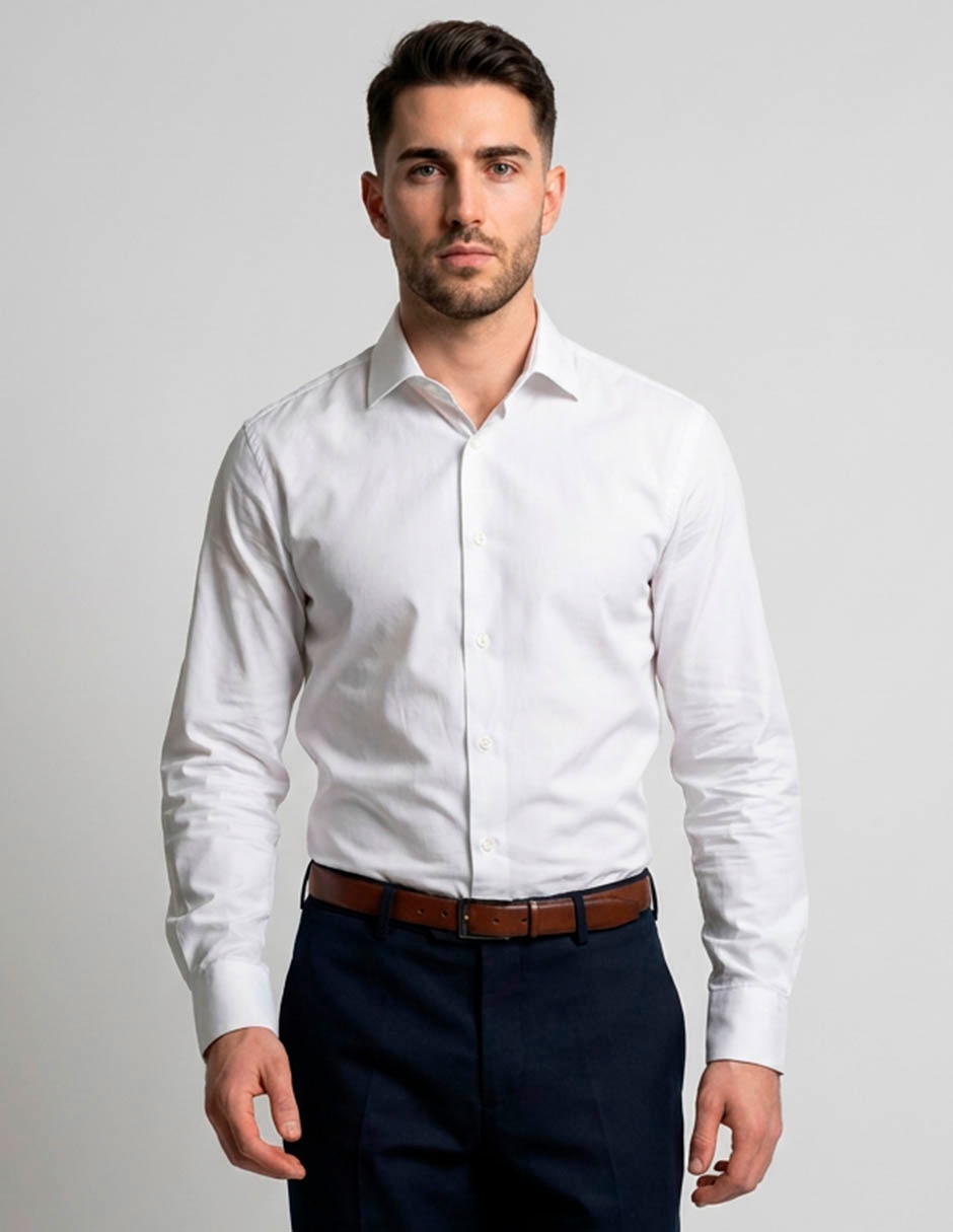 Camisa de algodón manga larga para hombre 1