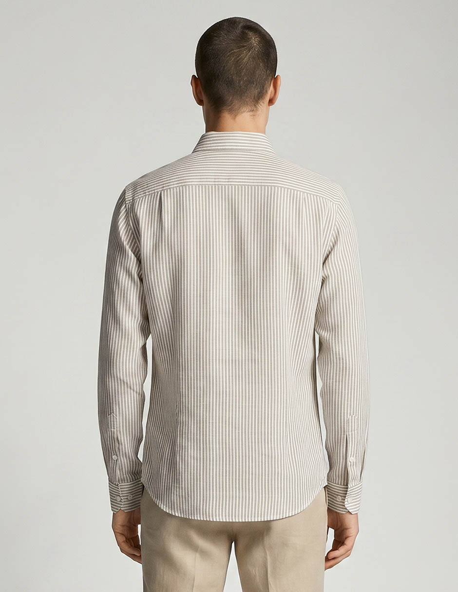Camisa casual manga larga para hombre 2