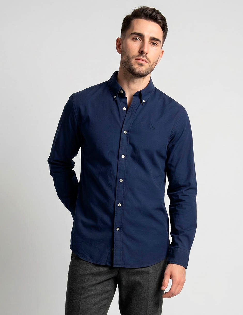 Camisa casual manga larga para hombre