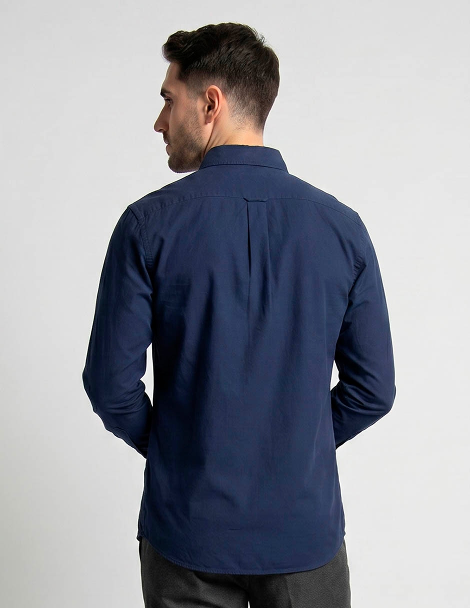 Camisa casual manga larga para hombre 4