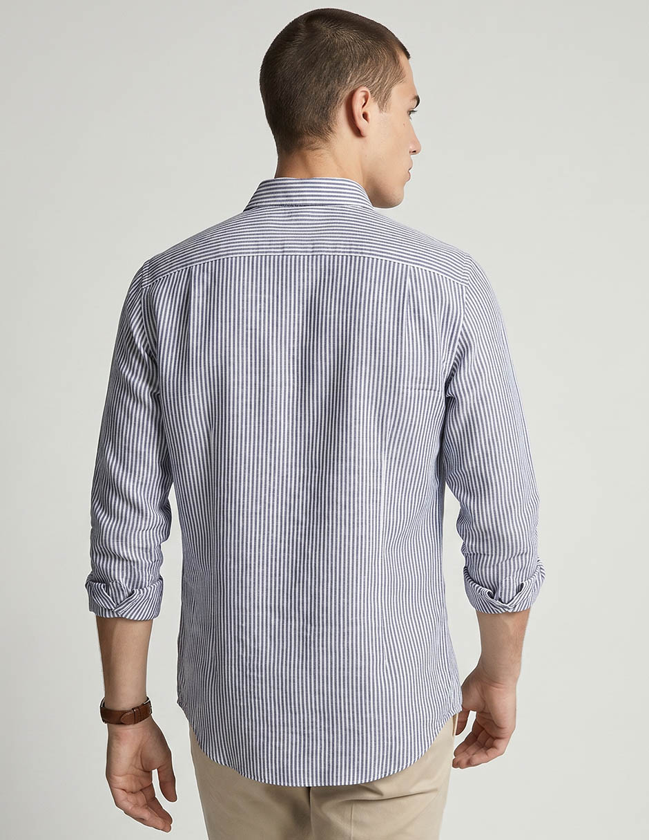 Camisa casual manga larga para hombre 2