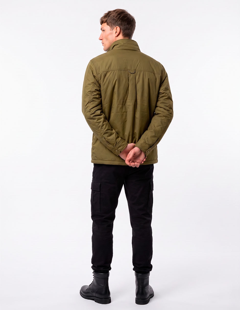 Chamarra casual impermeable con bolsillos para hombre 4