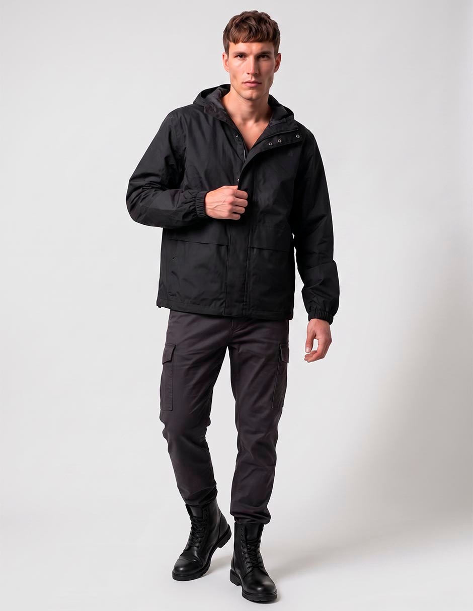 Chamarra casual con bolsillos para hombre