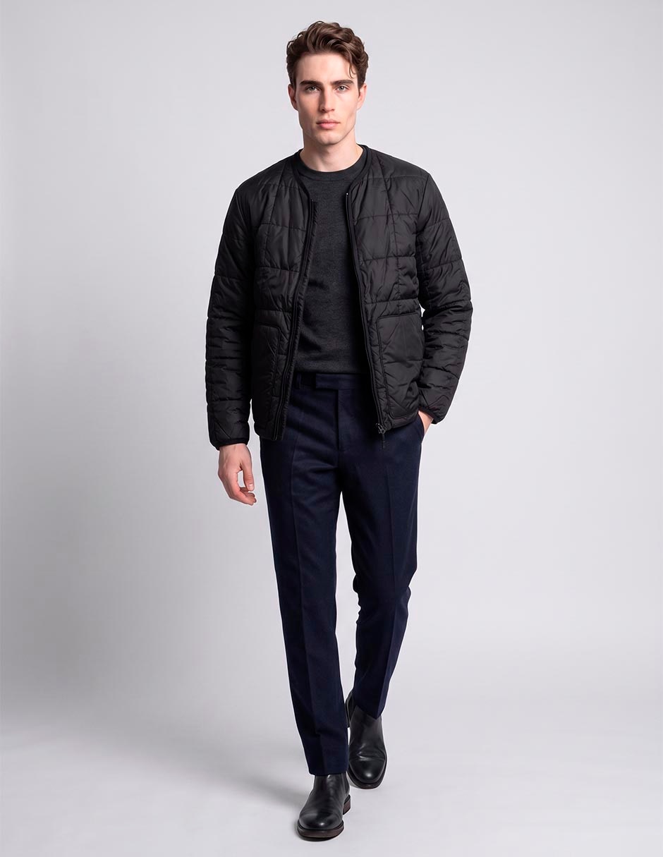 Chamarra capitonada con bolsillos para hombre Chamarra capitonada con bolsillos para hombre