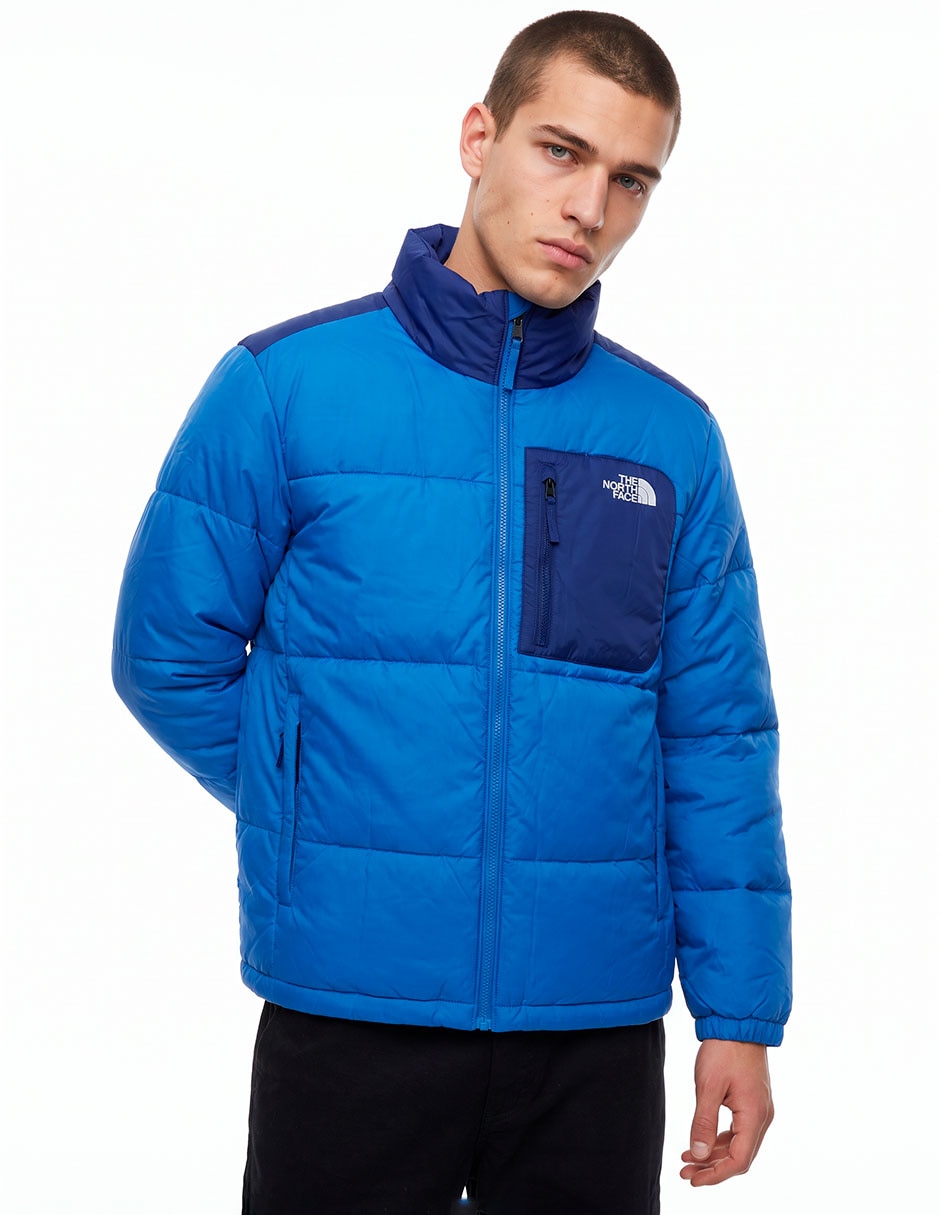 Chamarra acolchada con bolsillos para hombre