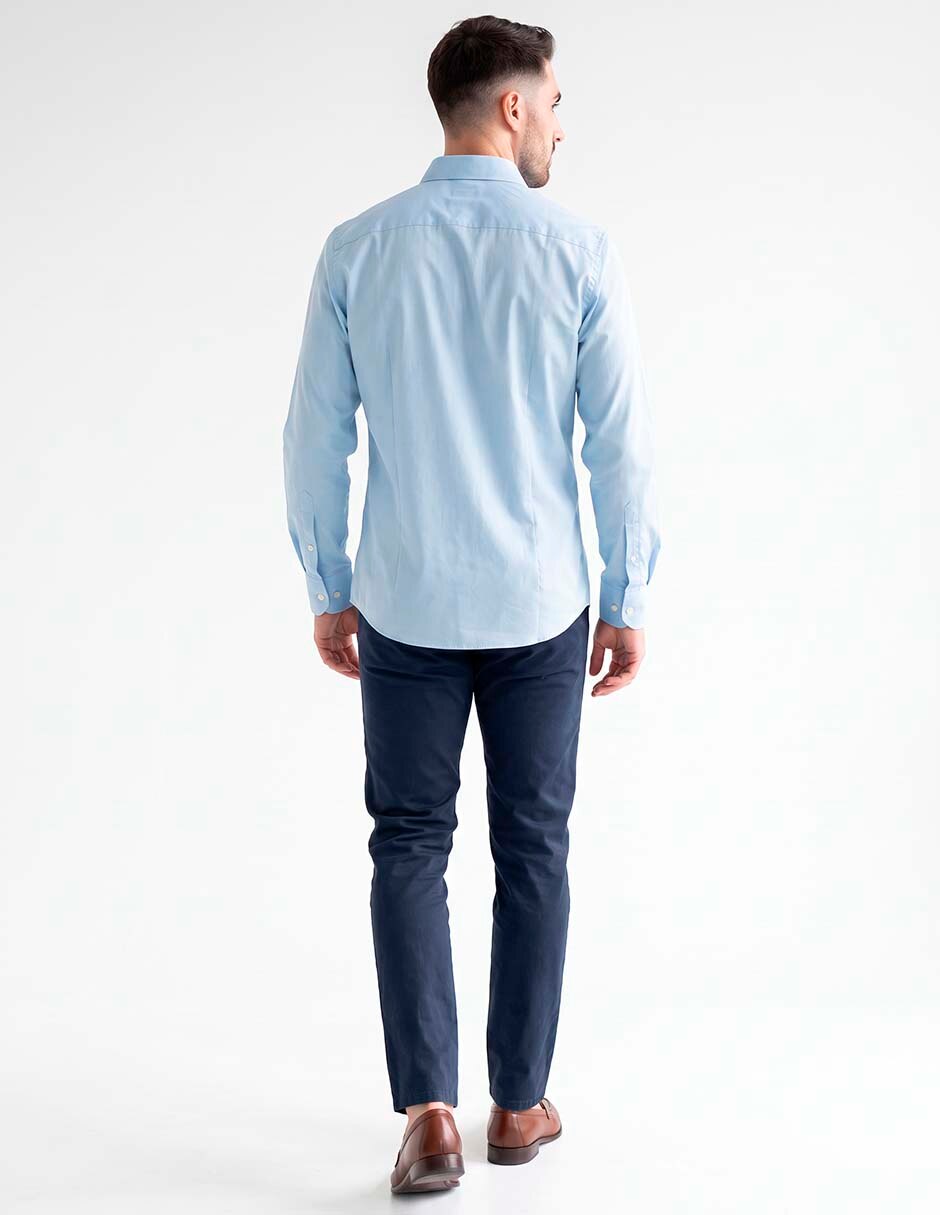 Camisa casual de algodón manga larga para hombre 5