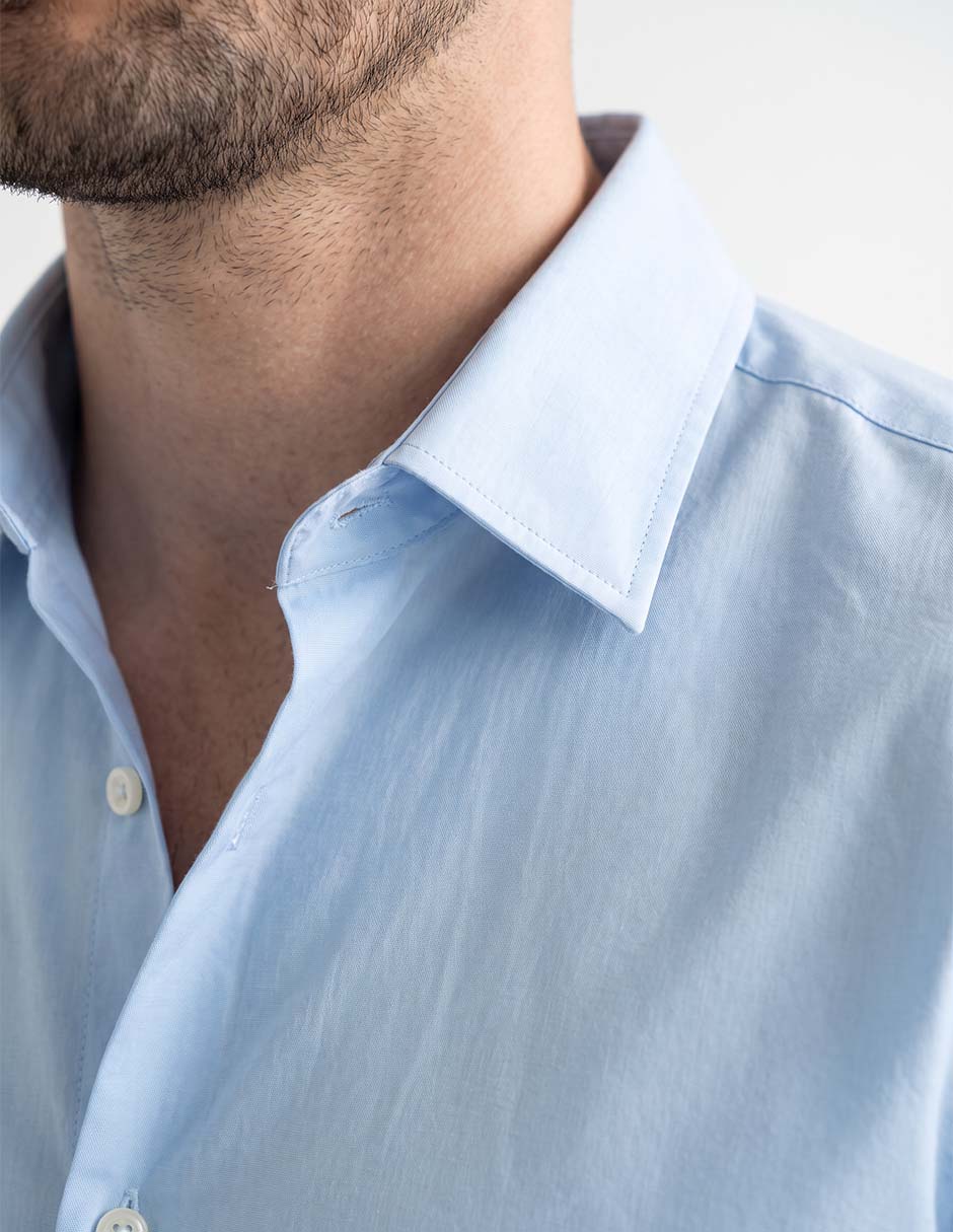 Camisa casual de algodón manga larga para hombre 2