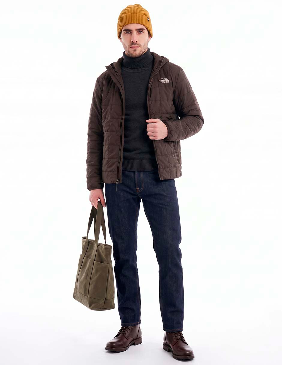 Chamarra casual capucha y bolsillos para hombre