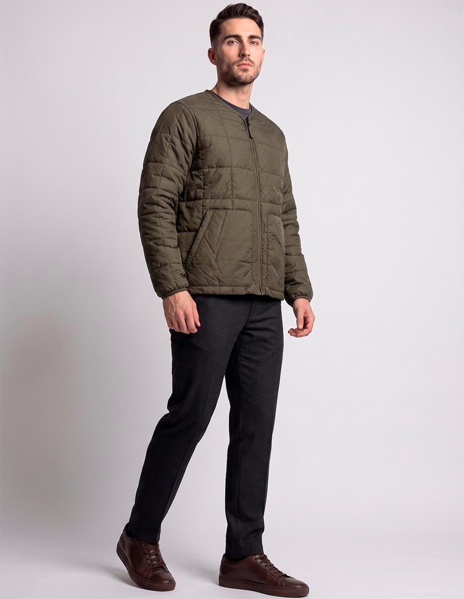 Chamarra capitonada con bolsillos para hombre Chamarra capitonada con bolsillos para hombre