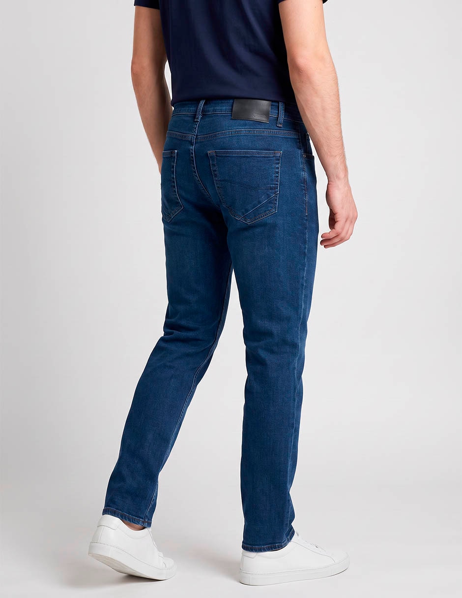 Jeans straight lavado medio para hombre 2