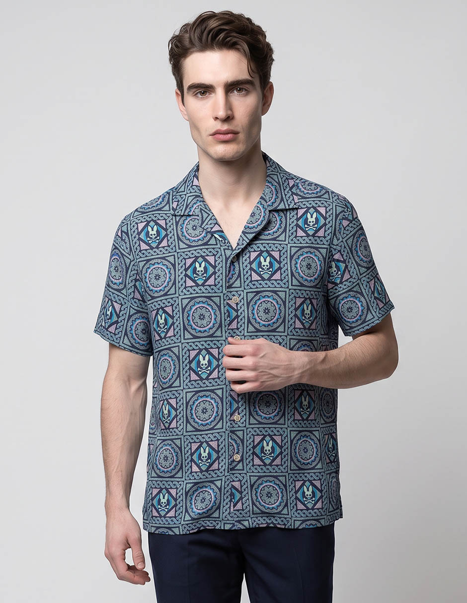 Camisa casual manga corta para hombre