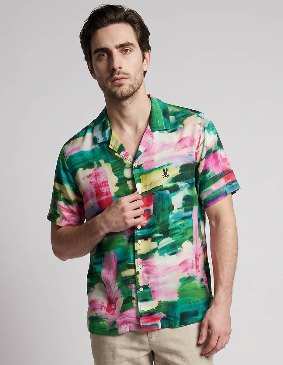 Camisa casual de manga corta para hombre