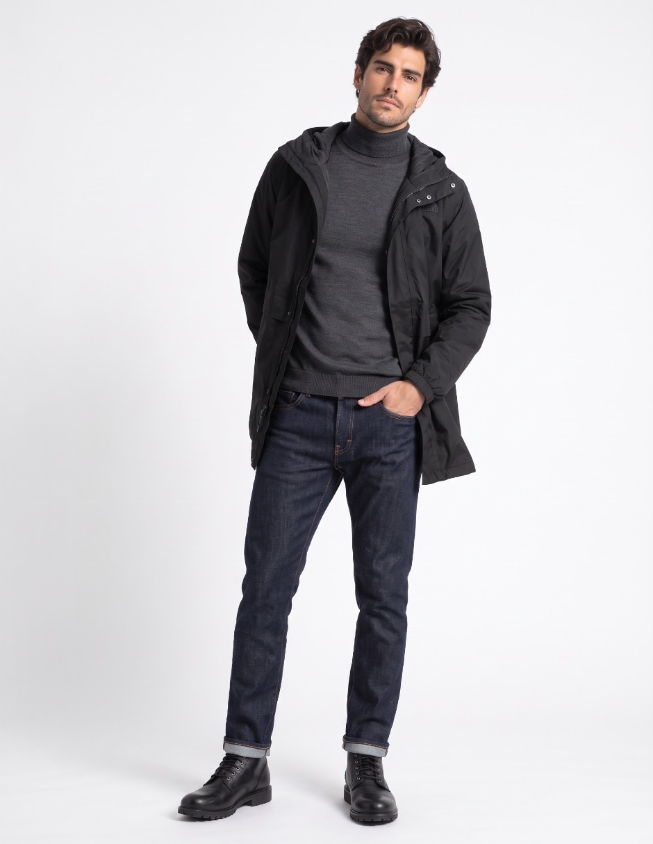 Chamarra parka impermeable con capucha para hombre 3