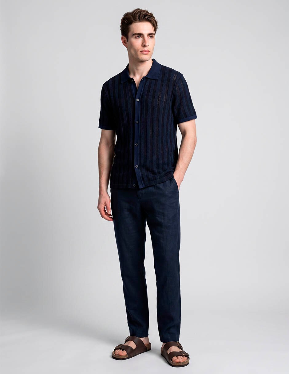 Camisa casual manga corta para hombre 4