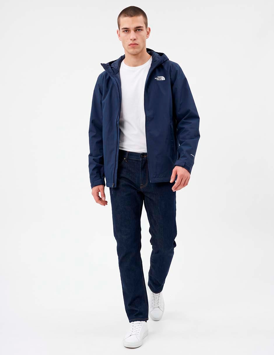 Chamarra casual con capucha y bolsa para hombre