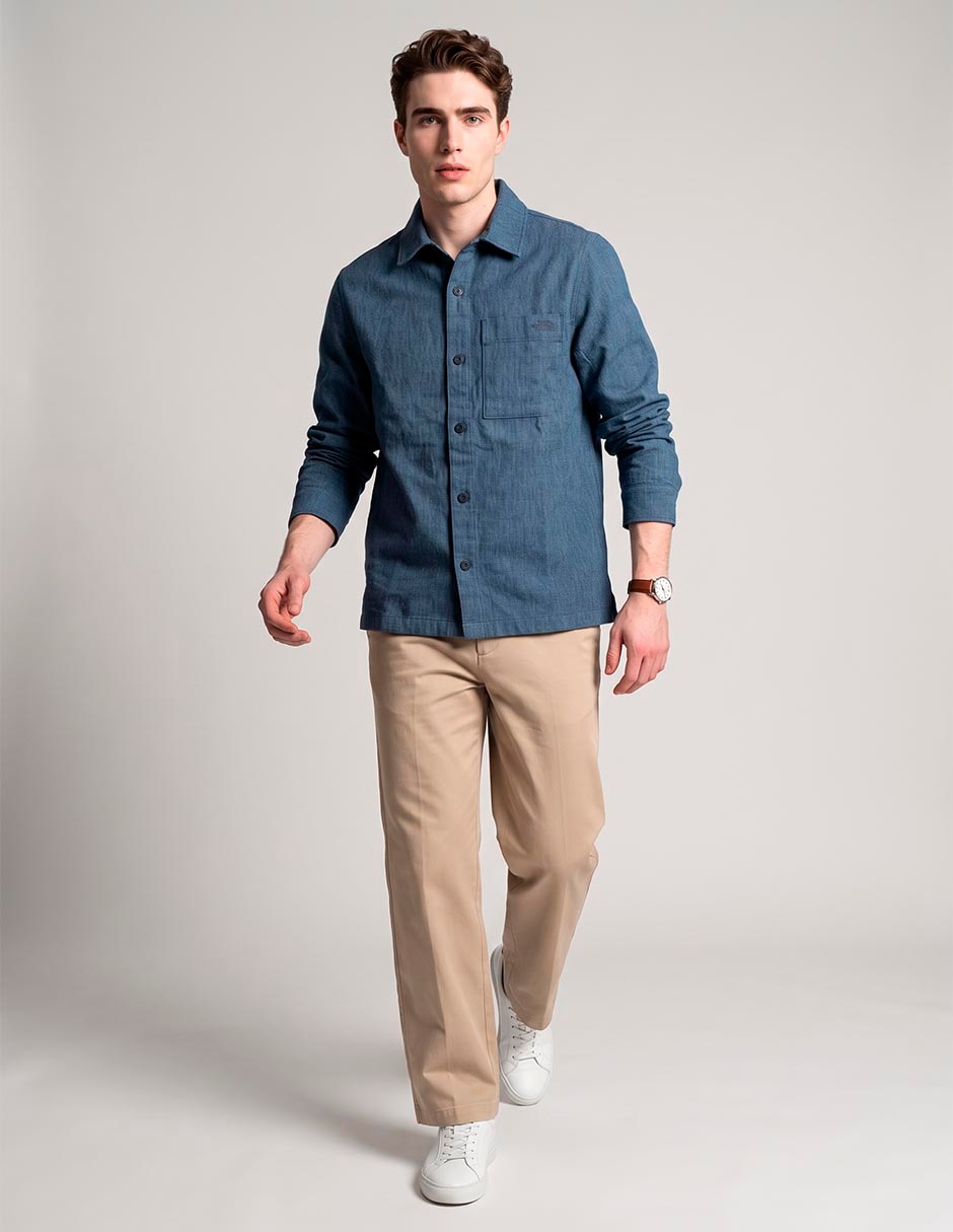 Chamarra casual con bolsillos para hombre