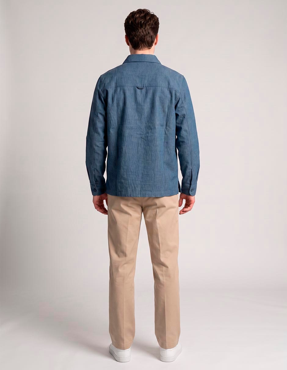 Chamarra casual con bolsillos para hombre 3