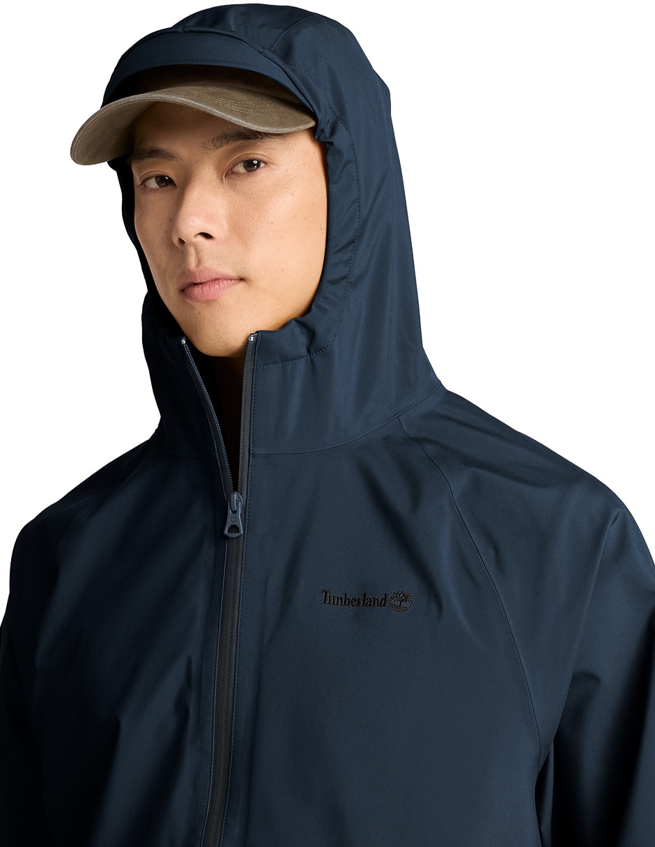 Chamarra casual impermeable con capucha para hombre 2