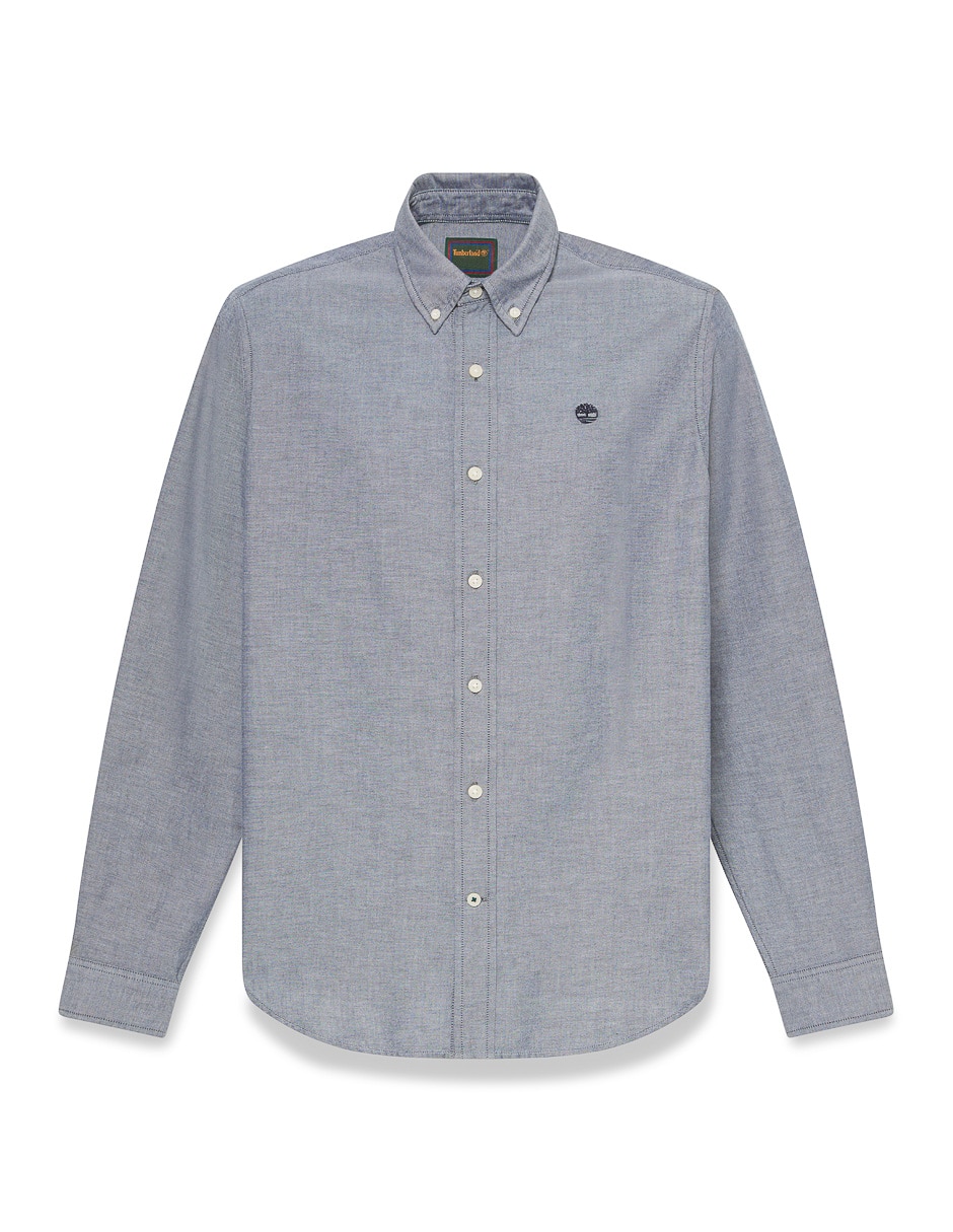 Camisa casual y poliéster manga larga para hombre 4