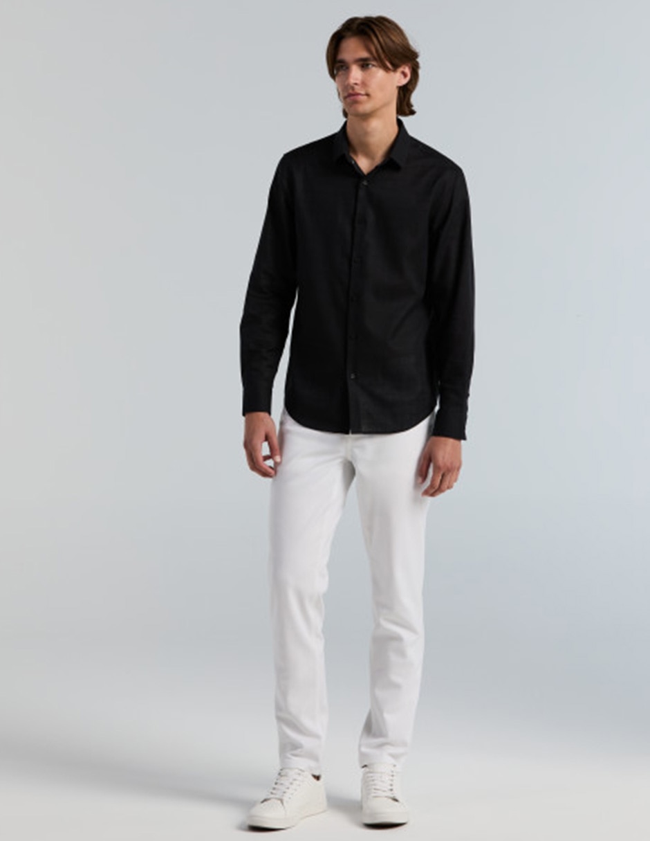 Camisa casual manga larga para hombre 2