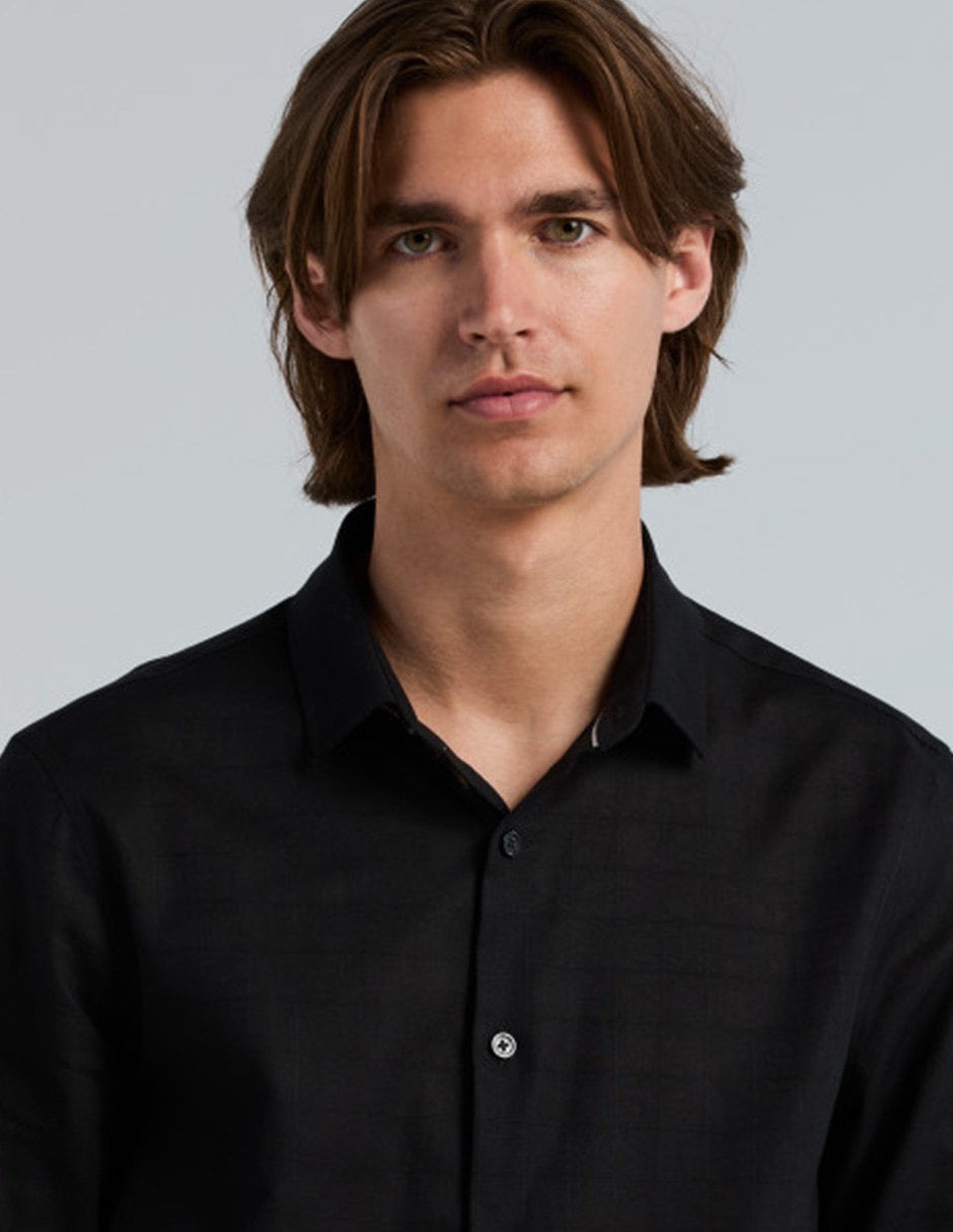 Camisa casual manga larga para hombre 4