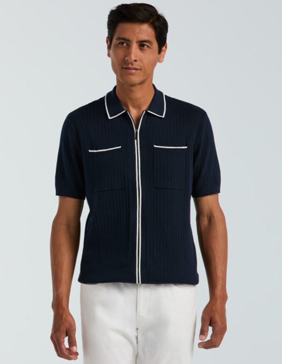 Camisa casual perry ellis manga corta para hombre