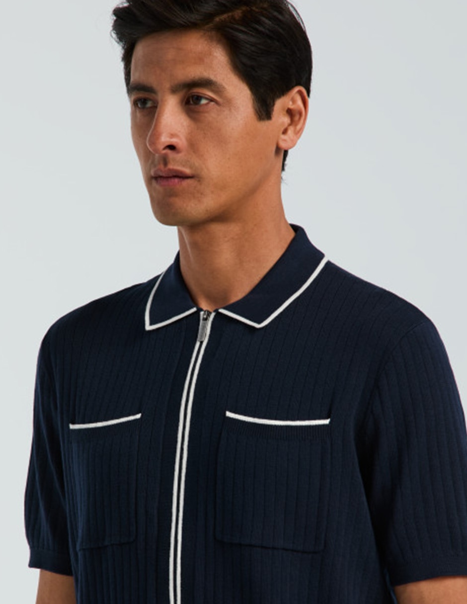 Camisa casual perry ellis manga corta para hombre