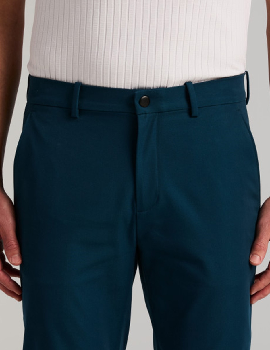Pantalón casual chino slim de algodón para hombre 4