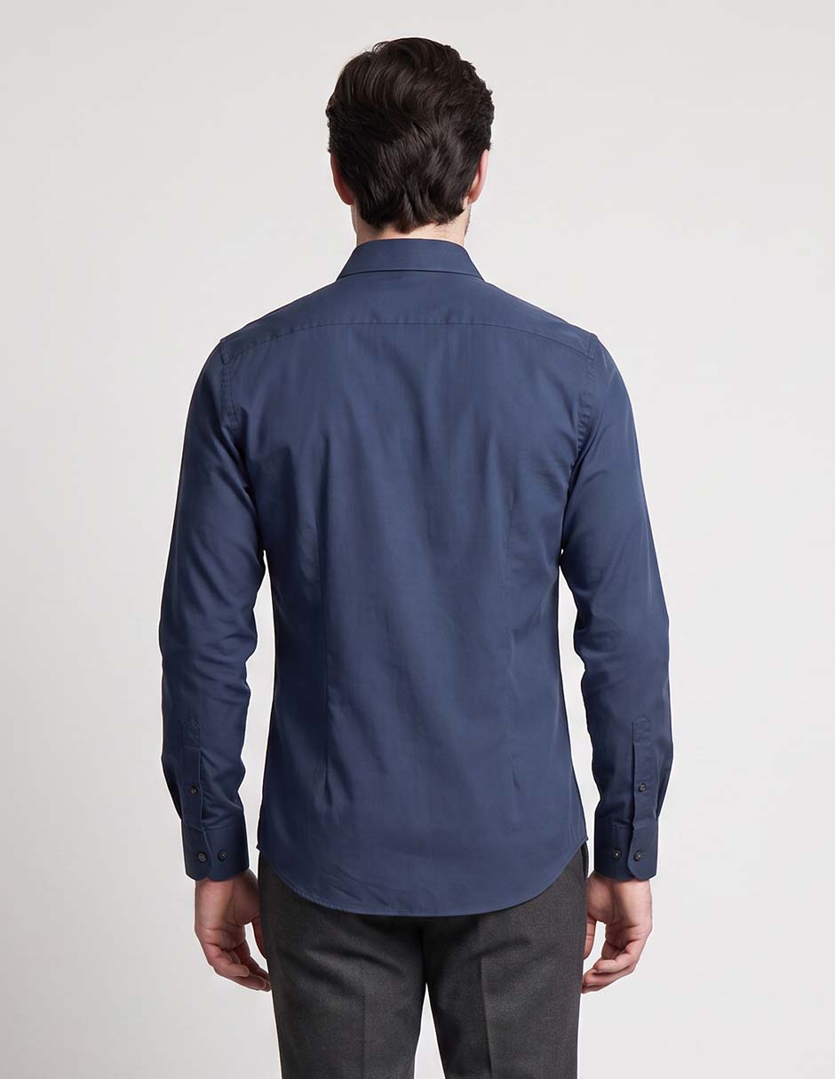 Camisa casual de algodón manga larga para hombre 2