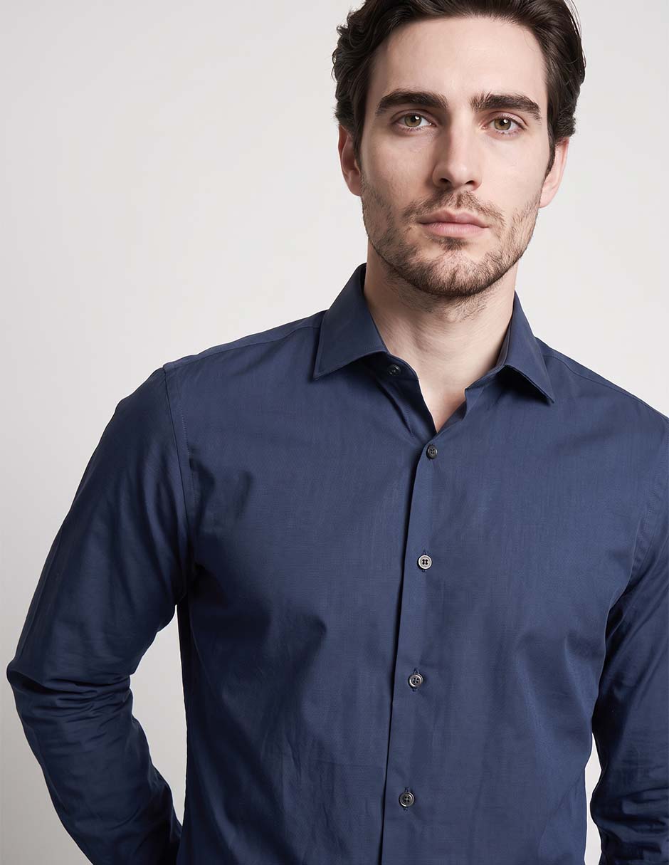 Camisa casual de algodón manga larga para hombre 3