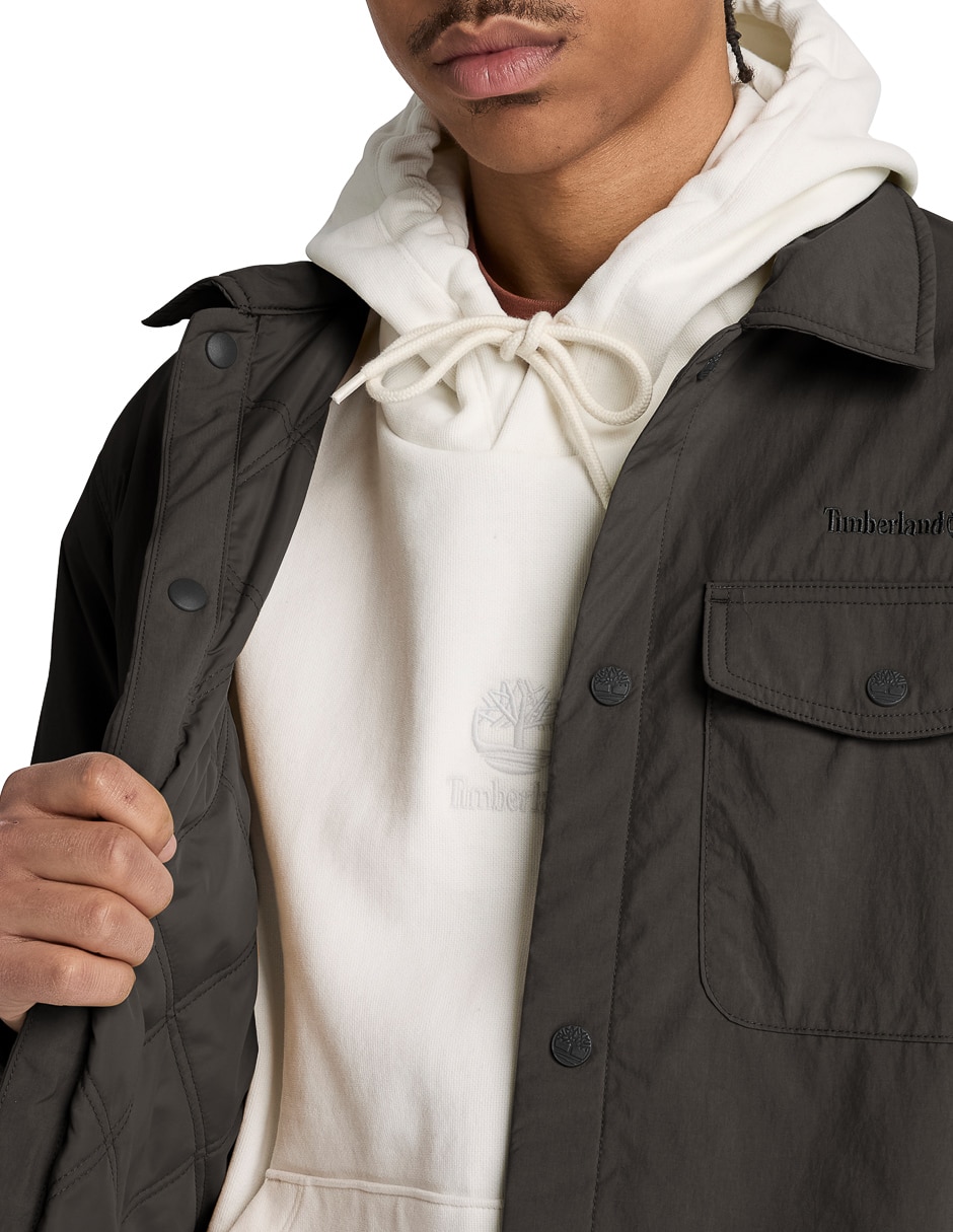 Chamarra casual Dwr Shacket con bolsillos para hombre 2