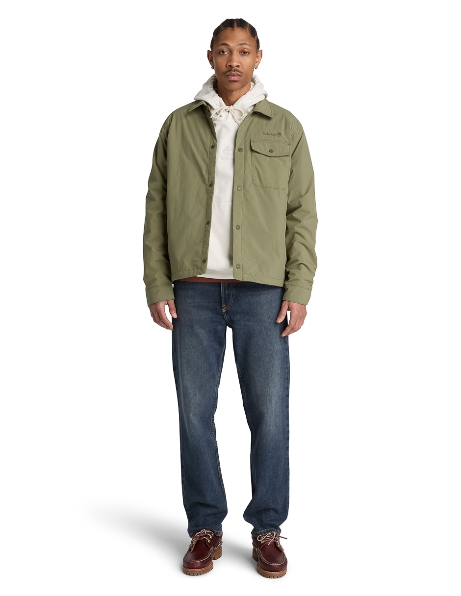 Chamarra casual Dwr Shacket con bolsillos para hombre 5