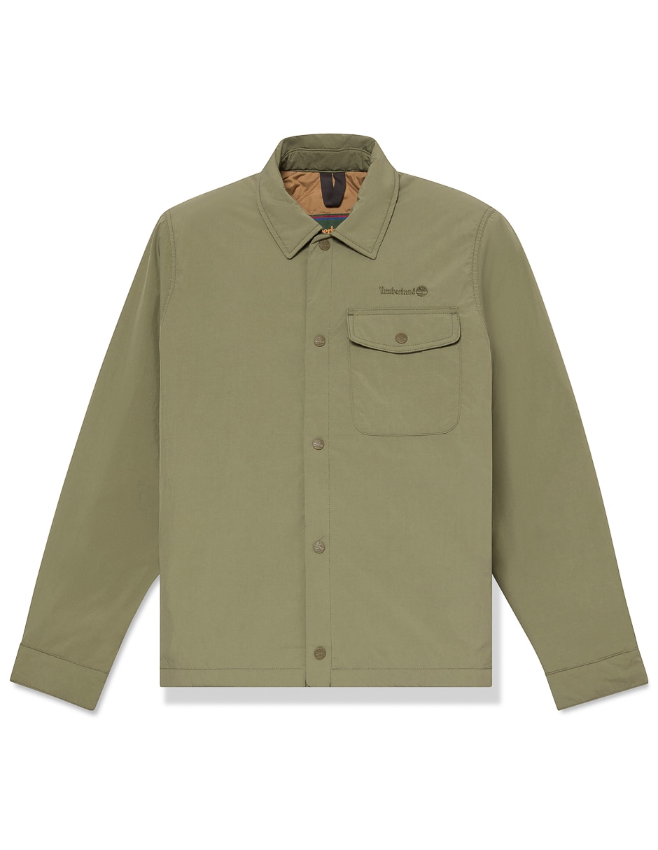 Chamarra casual Dwr Shacket con bolsillos para hombre