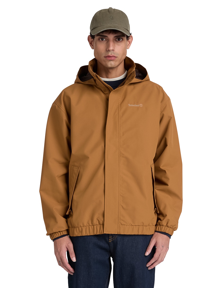 Chamarra bomber impermeable con bolsillos para hombre