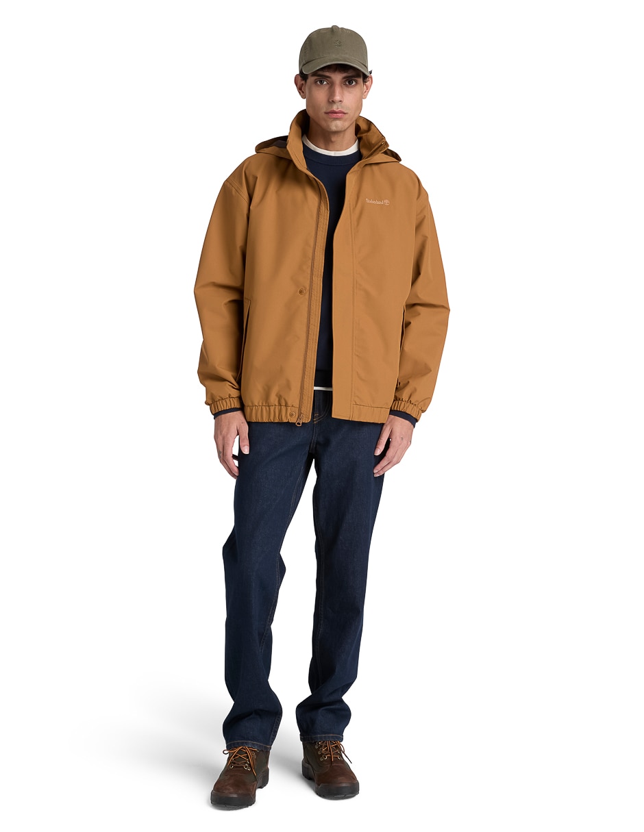 Chamarra bomber impermeable con bolsillos para hombre