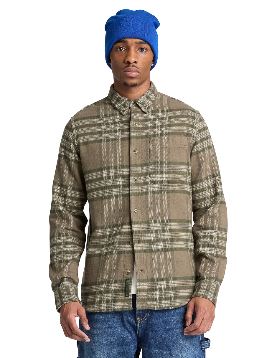 Camisa Rows Check Shirt de algodón manga larga para hombre Camisa Rows Check Shirt de algodón manga larga para hombre