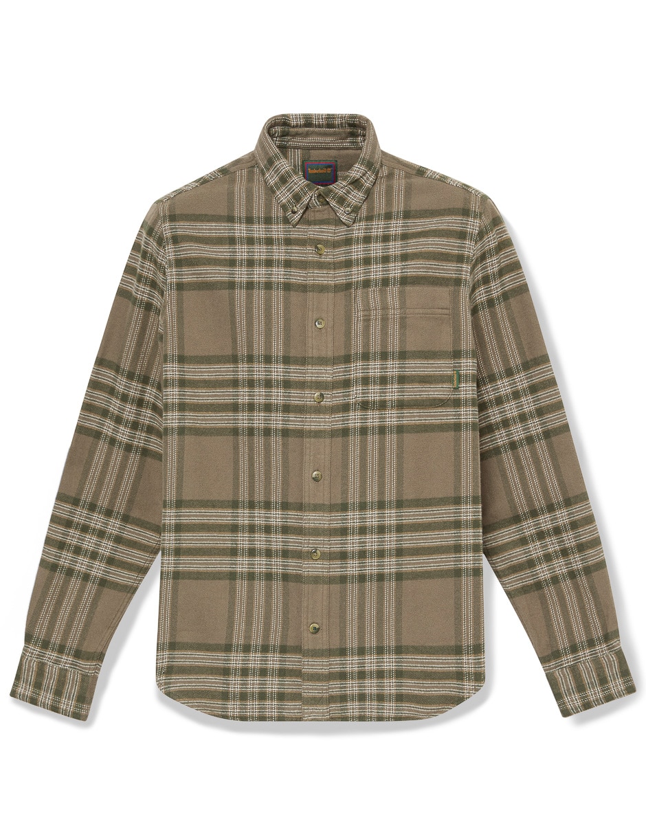 Camisa Rows Check Shirt de algodón manga larga para hombre 4