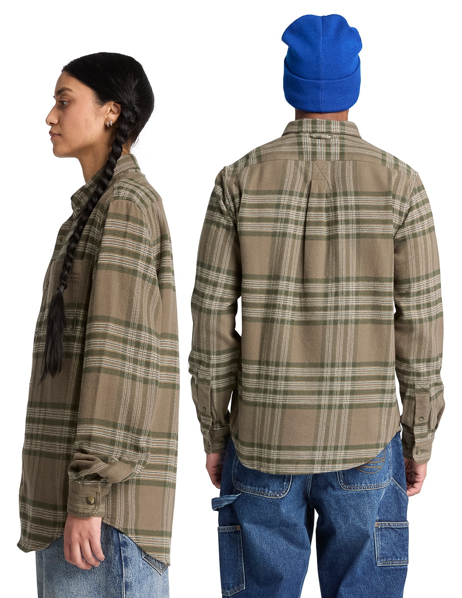 Camisa Rows Check Shirt de algodón manga larga para hombre 2