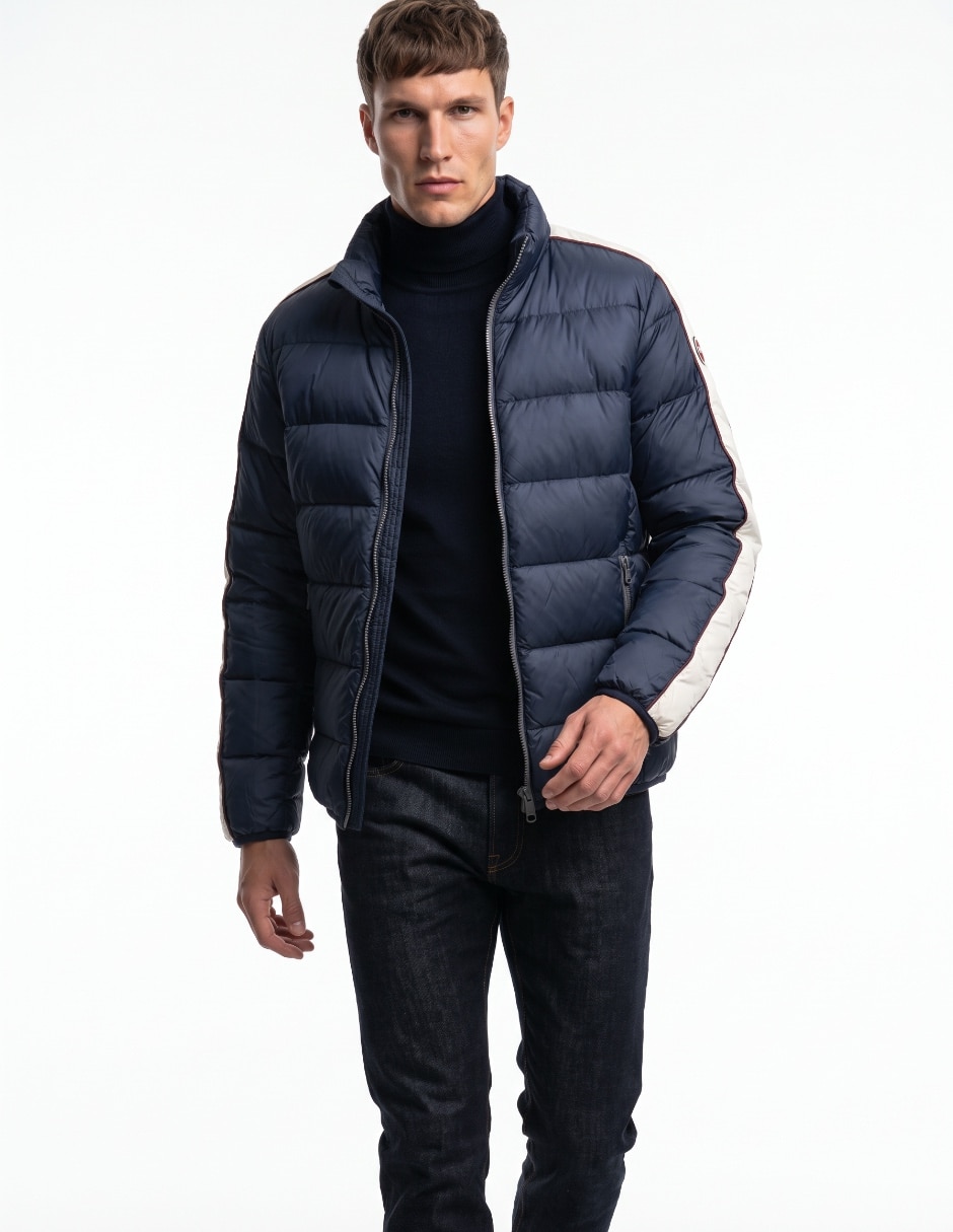 Chamarra capitonada con bolsillos para hombre Chamarra capitonada con bolsillos para hombre