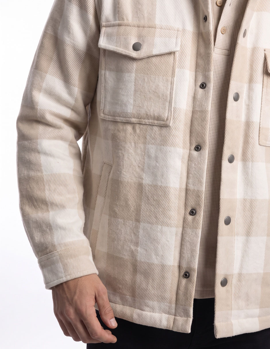 Sobrecamisa casual manga larga para hombre 4