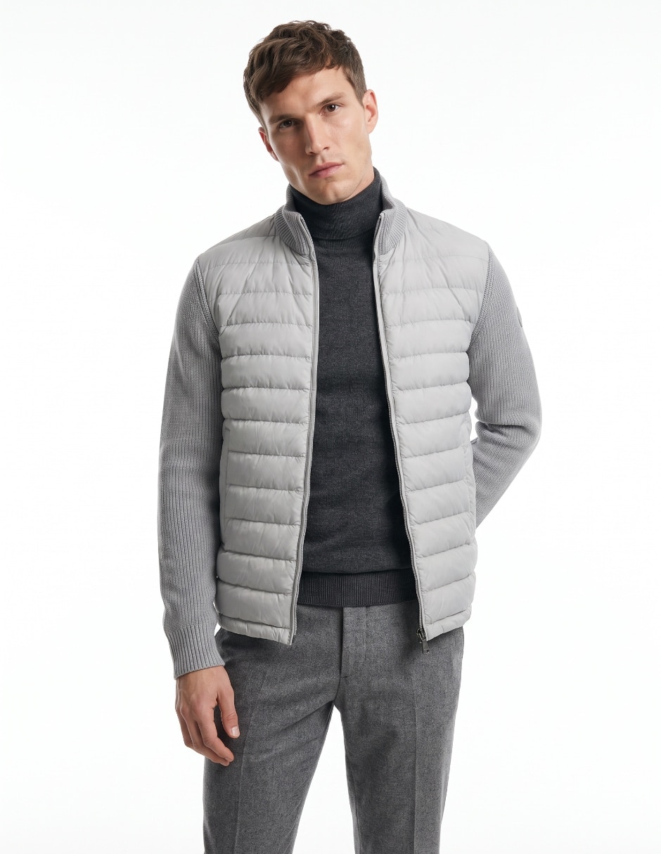 Chamarra capitonada con bolsillos para hombre Chamarra capitonada con bolsillos para hombre