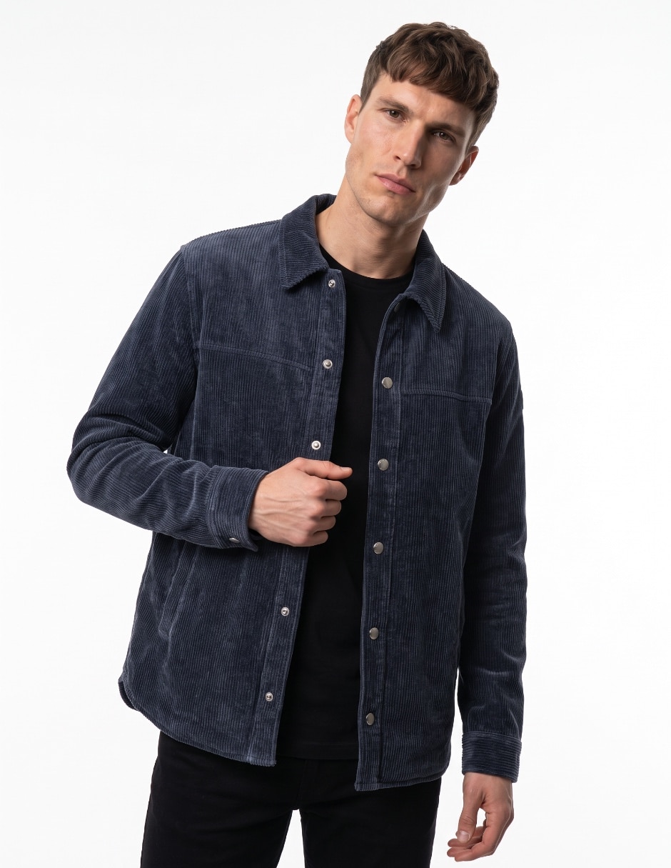 Chamarra casual con bolsillos para hombre Chamarra casual con bolsillos para hombre