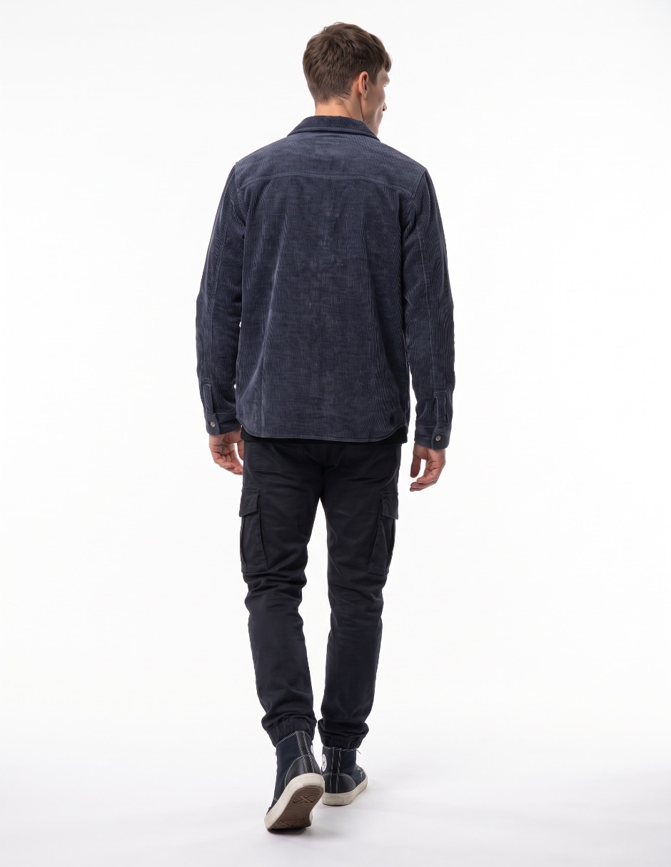 Chamarra casual con bolsillos para hombre 2