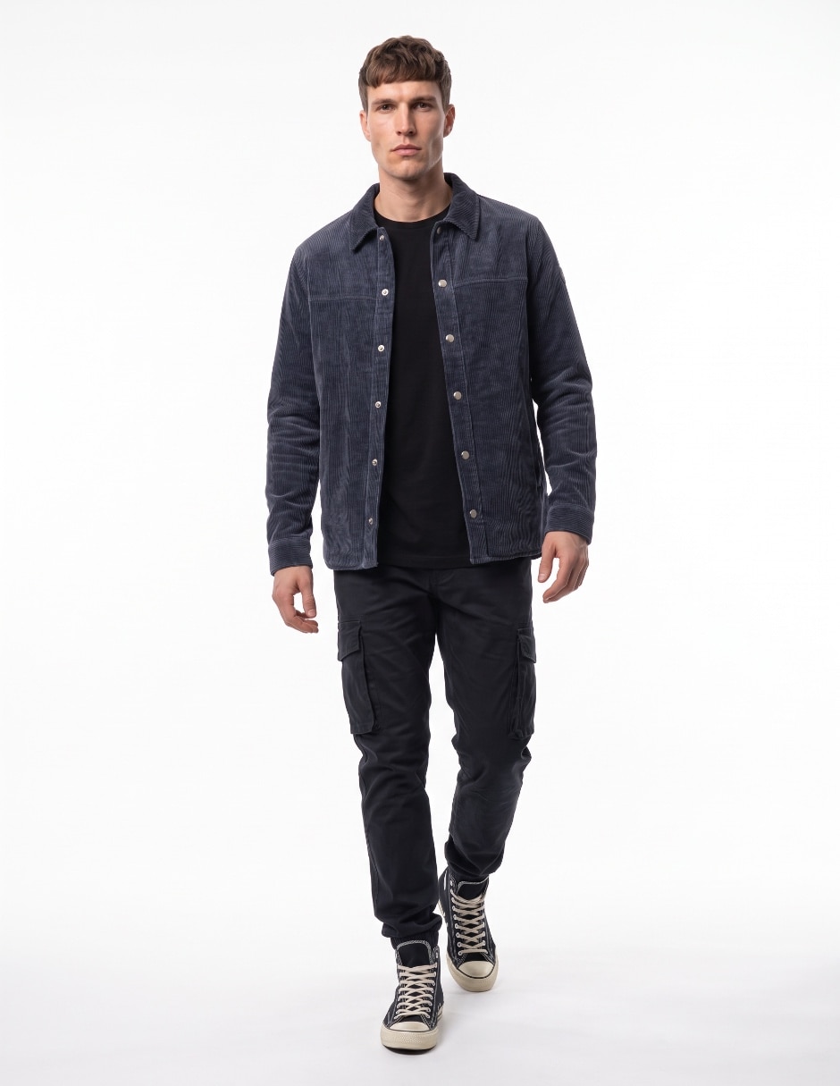 Chamarra casual con bolsillos para hombre 3