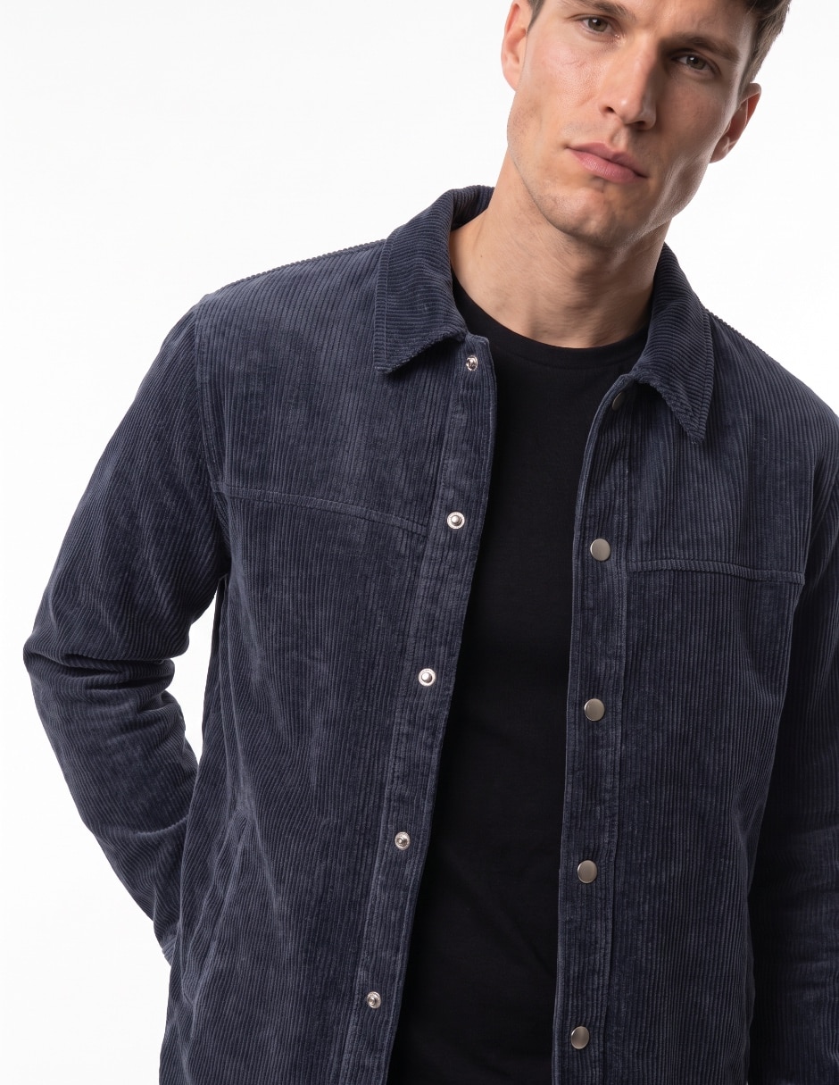 Chamarra casual con bolsillos para hombre 4