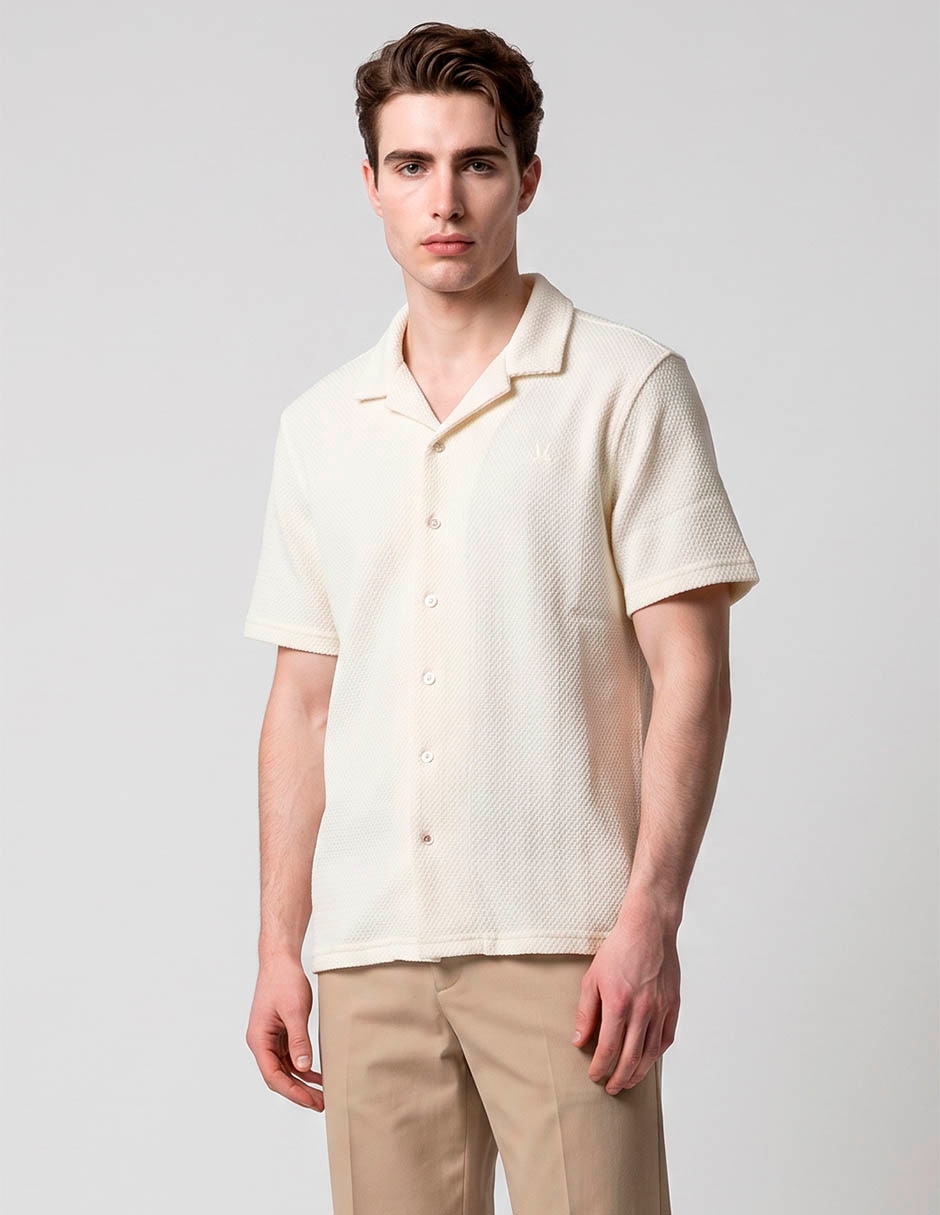 Camisa/sobrecamisa casual de algodón manga corta para hombre Camisa/sobrecamisa casual de algodón manga corta para hombre