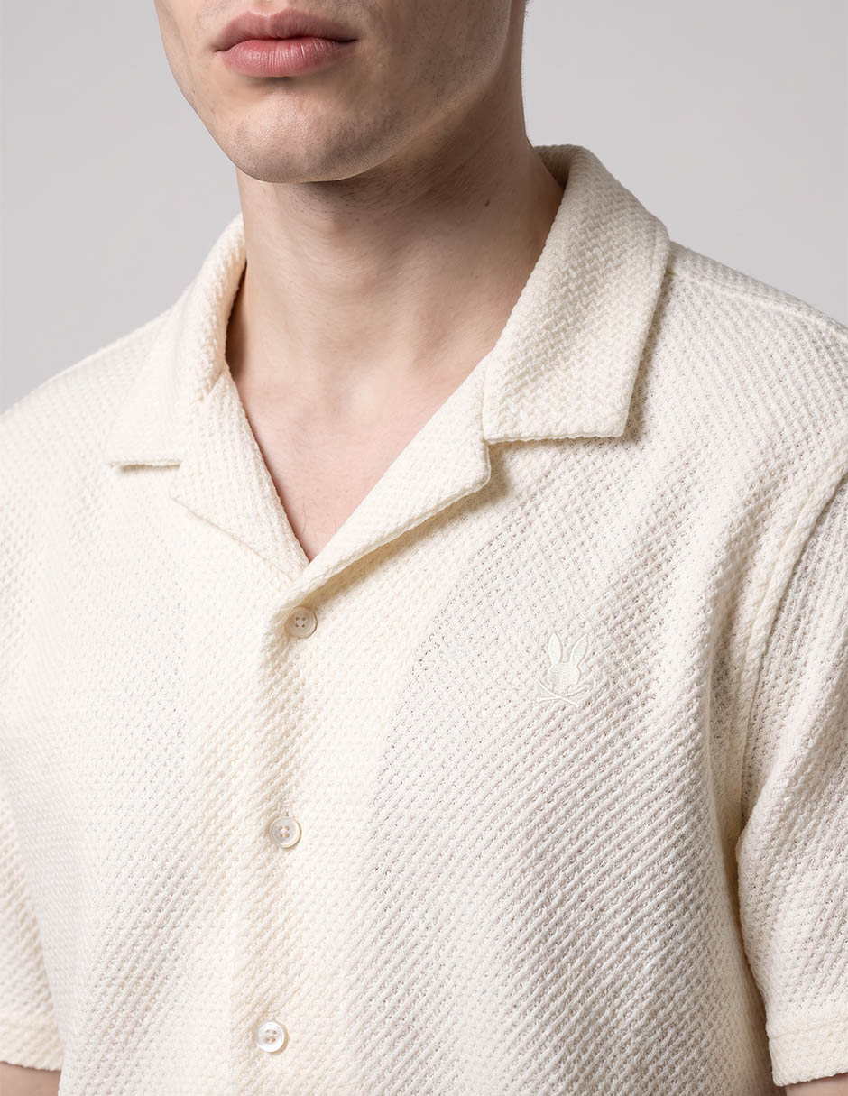 Camisa/sobrecamisa casual de algodón manga corta para hombre 4