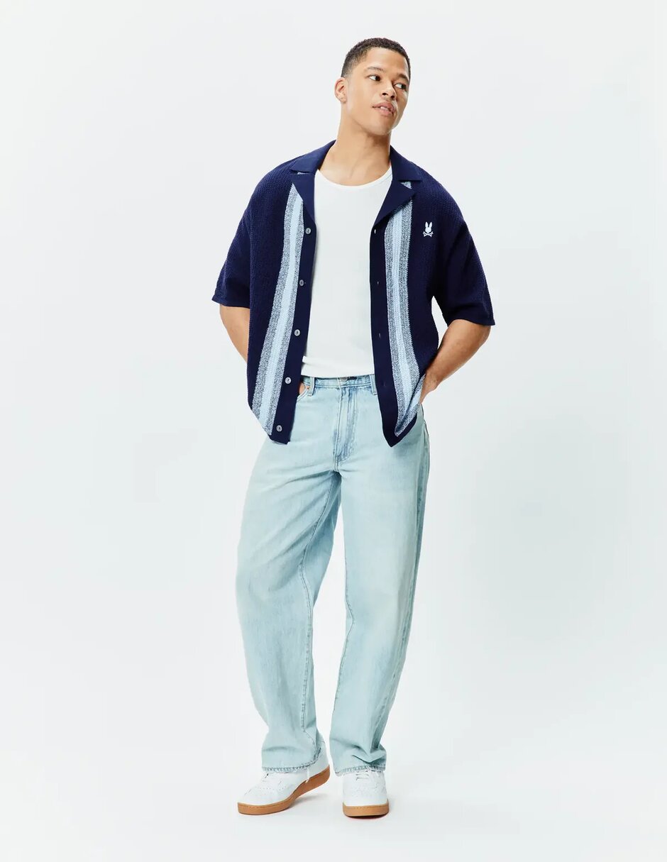 Camisa casual de algodón manga corta para hombre