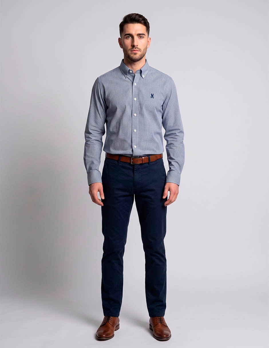 Camisa casual de algodón manga larga para hombre 3