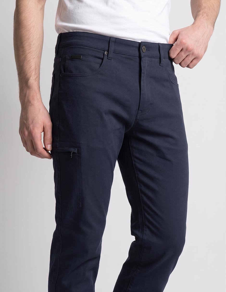 Pantalón casual chino regular de algodón para hombre 3